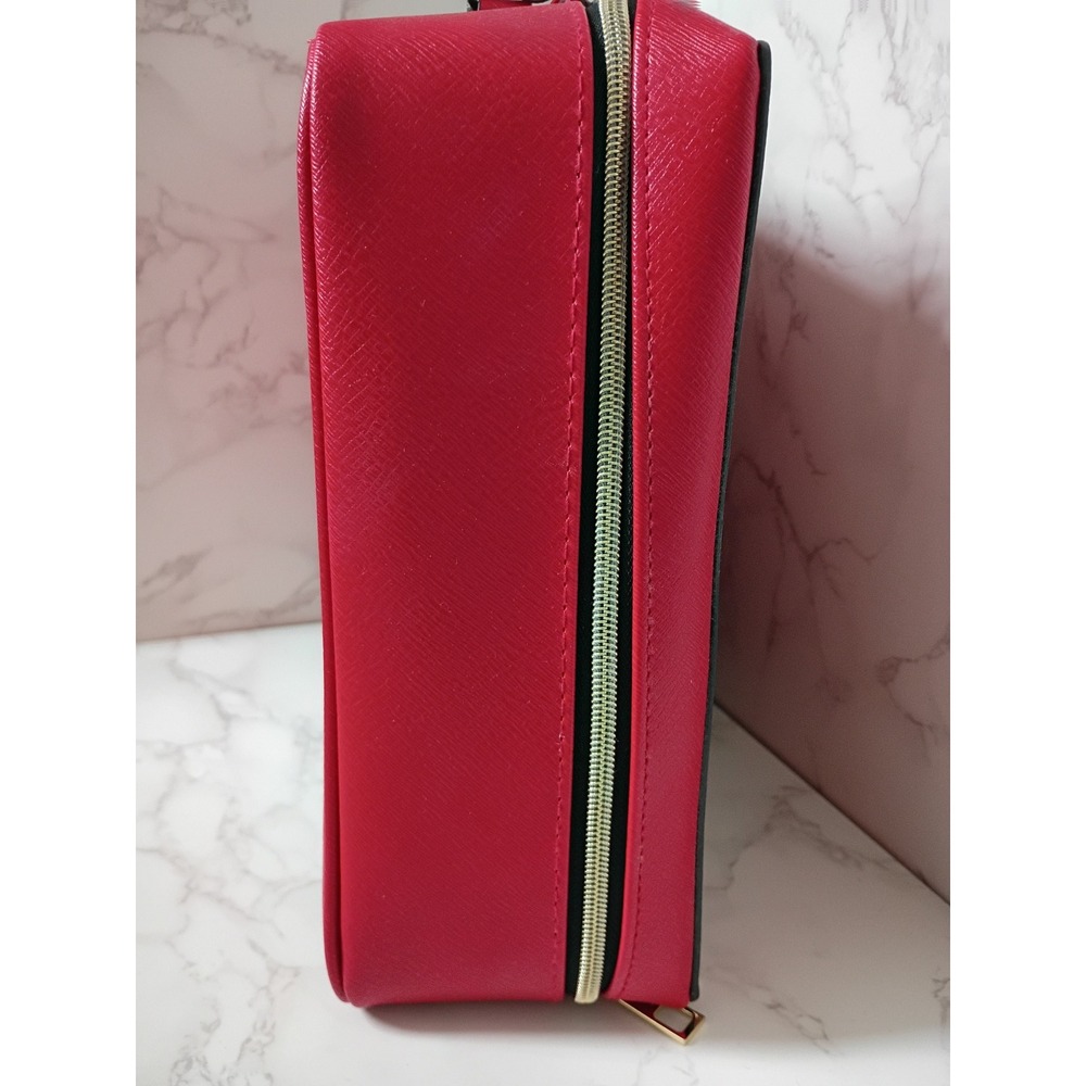 ESTEE LAUDER Red Playing Cards "Solitaire" Cosmetic Train Case - EUC - Picture 3 of 7